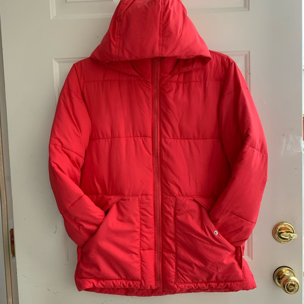 Abercrombie & Fitch Kids Bright Red Puffer Jacket